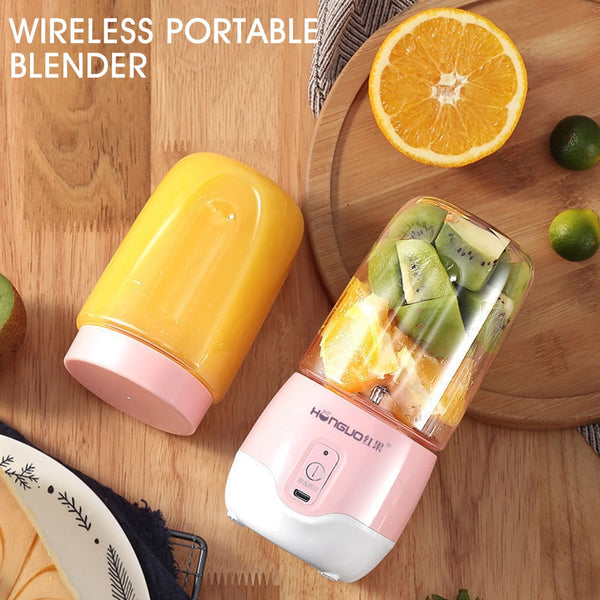 Portable USB Rechargeable Mini Blender for Fruit Smoothies and Milkshakes - 300ml Personal Juicer Cup