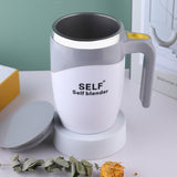 Smart Self-Stirring Mug - Battery Powered Stainless Steel Mixing Cup for Coffee and More