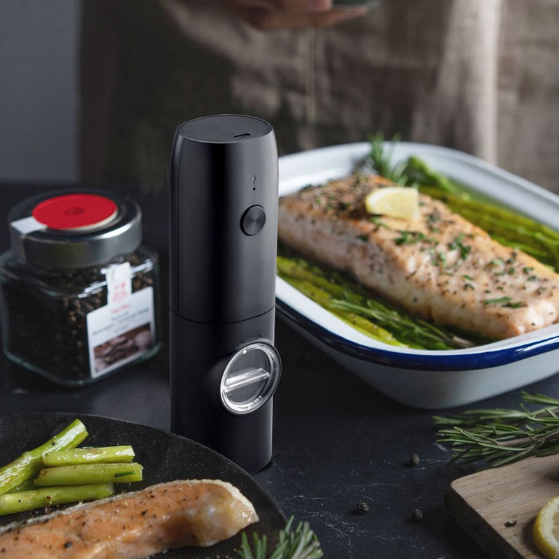 Rechargeable Electric Salt And Pepper Grinder Set Usb Charging Stainless  Steel Automatic Salt Spice