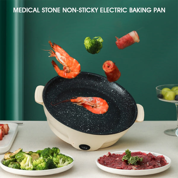 Multifunction Electric Frying Pan Skillet - Non-Stick Grill, Fry, Bake, and Roast