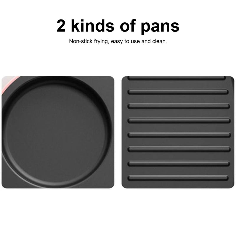 ersonal Non-Stick Electric Grill Pan - 3-in-1 Divided Skillet for Pancake, Burger, Sandwich and More